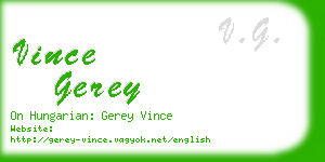 vince gerey business card